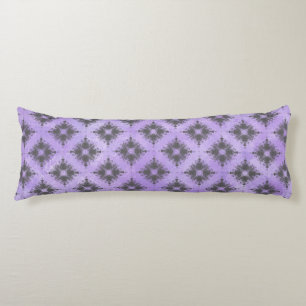 Coussins Longs Motif d'éclatement de diamant violet et bronze