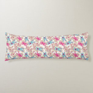 Coussins Longs Motif d'enfant de Kawaii avec des griffonnages
