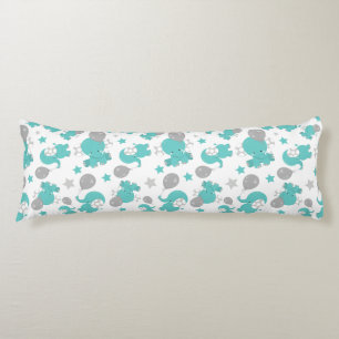 Coussins Longs Motif Des Eléphants Bleus, Eléphants Mignons, Étoi