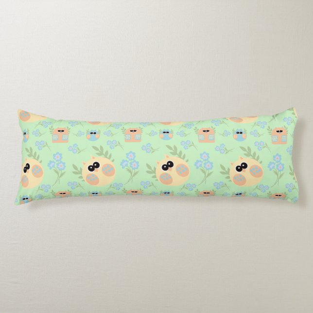 Coussins Longs motif des hiboux (Devant)