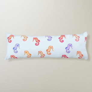 Coussins Longs Motif des hippocampes colorés