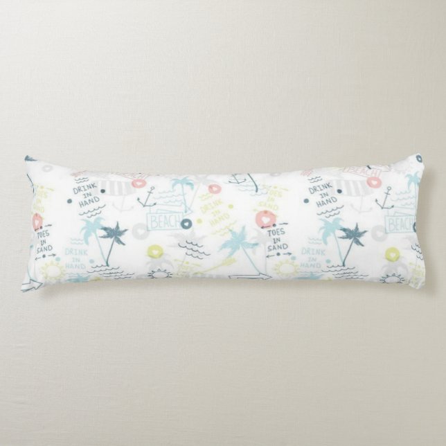 Coussins Longs Motif d'été (Devant)