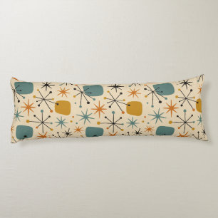 Coussins Longs Motif en forme d'étoile de l'ère atomique du style