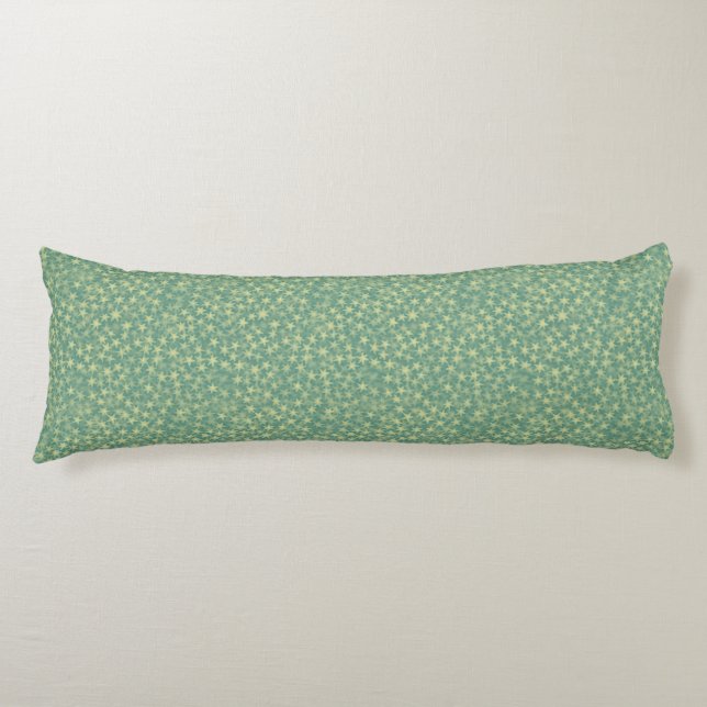 Coussins Longs Motif étoilé turquoise menthe (Devant)