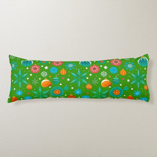 Coussins Longs Motif festif de Noël vibrant (Devant)