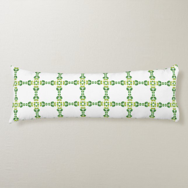 Coussins Longs Motif Feuille, Motif De Feuilles, Feuilles Verts (Devant)