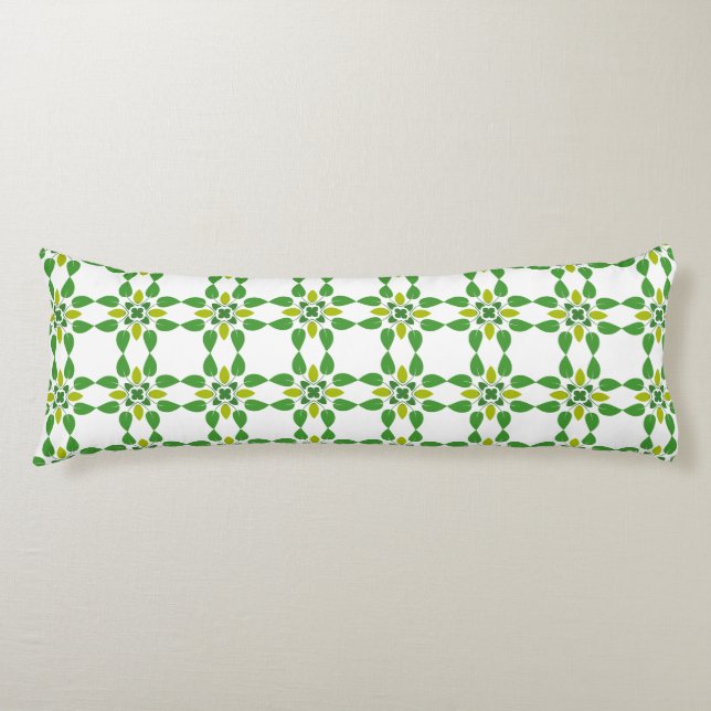Coussins Longs Motif Feuille, Motif De Feuilles, Feuilles Verts (Devant)
