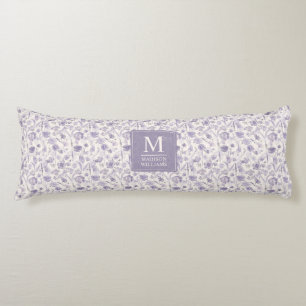 Coussins Longs Motif floral aquarelle lavande violet fleurs