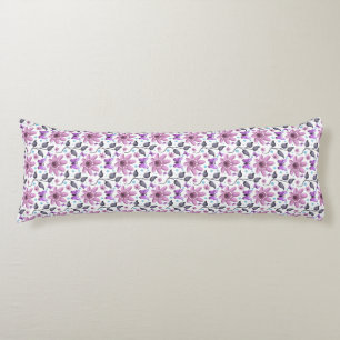 Coussins Longs Motif floral Papillon Violet Cottagecore Mignon