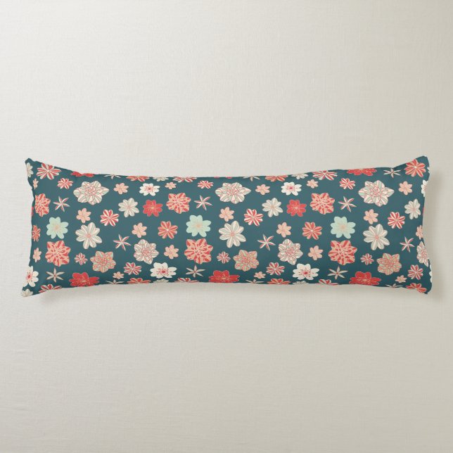Coussins Longs Motif floral sans couture  (Devant)