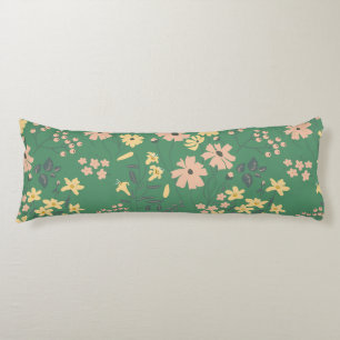 Coussins Longs Motif floral vert bohème moderne