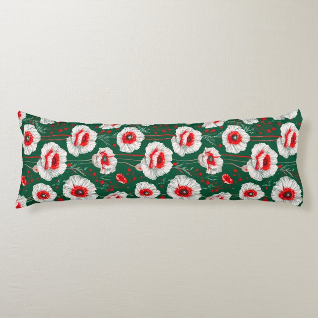 Coussins Longs Motif floral vibrant (Devant)