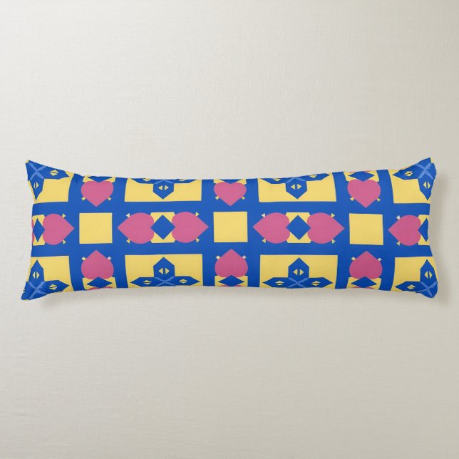 Coussins Longs Motif Géométrique Abstrait (Devant)