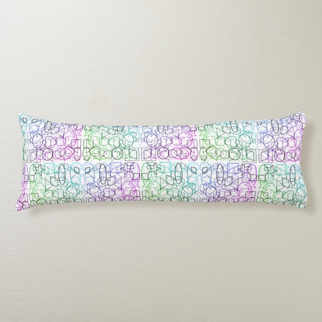 Coussins Longs Motif géométrique Abstrait | Carrelé et filtré | (Devant)