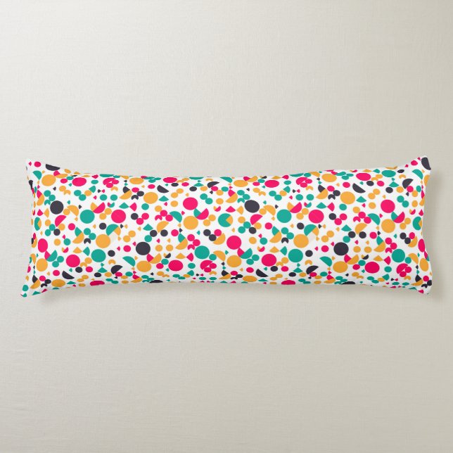 Coussins Longs Motif géométrique coloré (Devant)