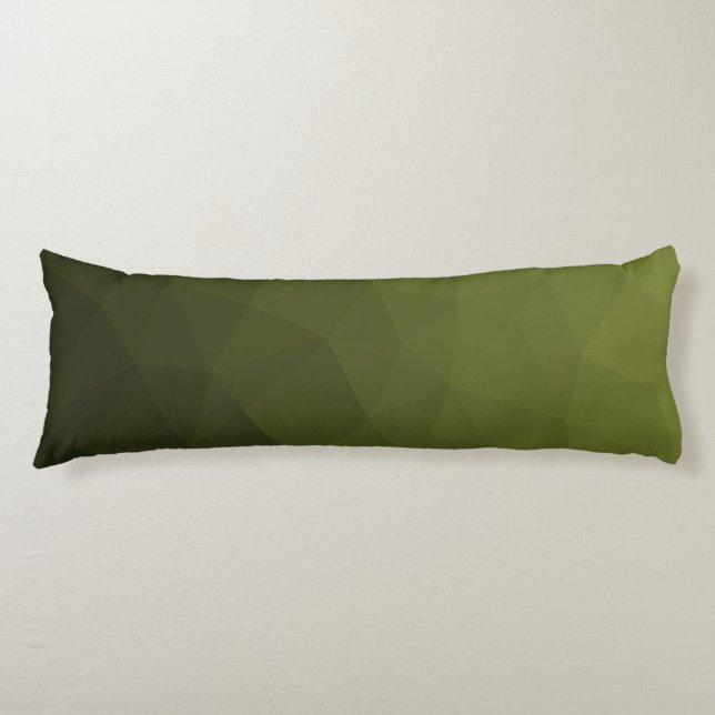 Coussins Longs Motif géométrique du maillage vert de l'Armée (Devant)