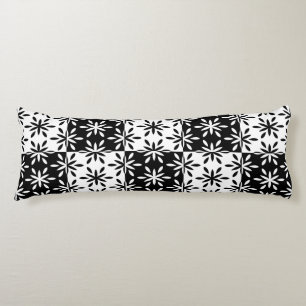 Coussins Longs Motif géométrique en noir et blanc