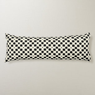 Coussins Longs Motif géométrique noir et blanc avec cercles