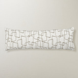 Coussins Longs Motif géométrique rétroactif gris chaud