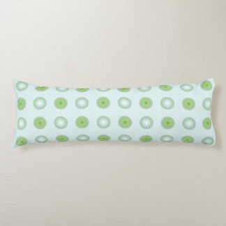 Coussins Longs Motif géométrique vert pastel et gris