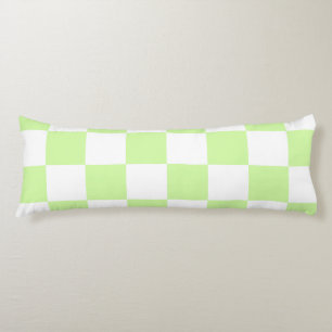 Coussins Longs Motif Gingham à carreaux vert pastel