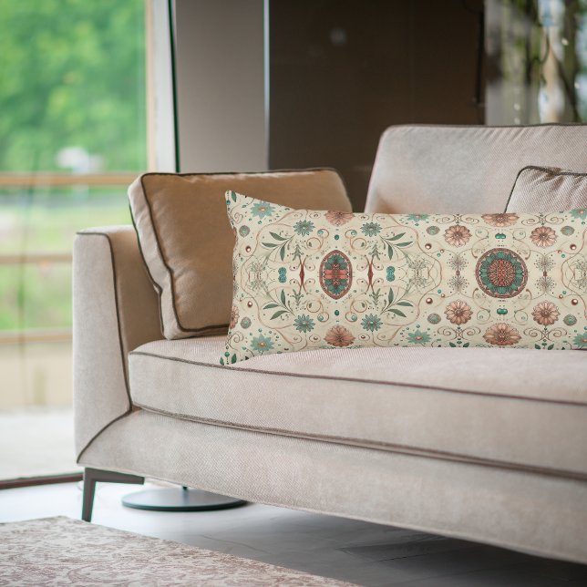 Coussins Longs Motif Herbe Boho  (Créateur téléchargé)