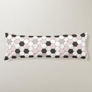 Coussins Longs Motif Hexagon de marbre géométrique moderne