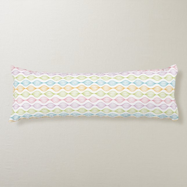 Coussins Longs Motif horizontal coloré d'ogee (Devant)