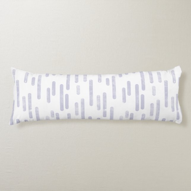 Coussins Longs Motif Lignes arrondies | Dusty violet sur blanc (Devant)
