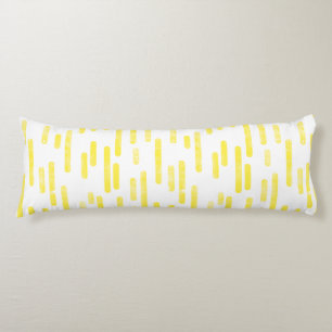 Coussins Longs Motif Lignes arrondies   Jaune clair/Blanc