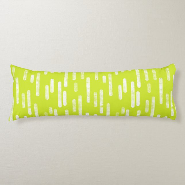 Coussins Longs Motif Lignes arrondies | Lumineuse Lime verte (Devant)