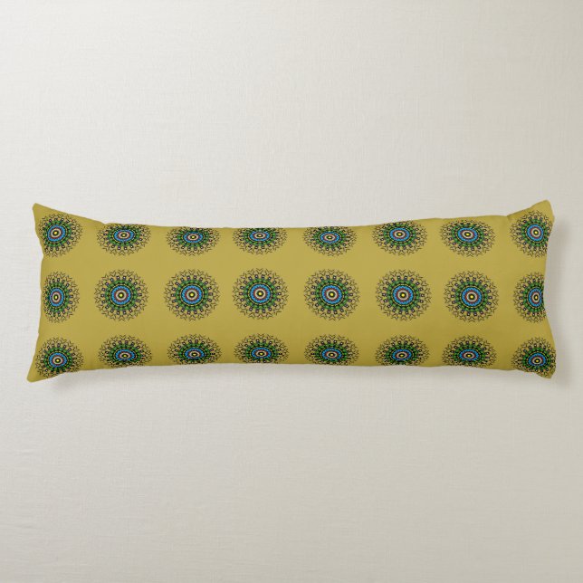 Coussins Longs Motif mandala floral sans couture (Devant)