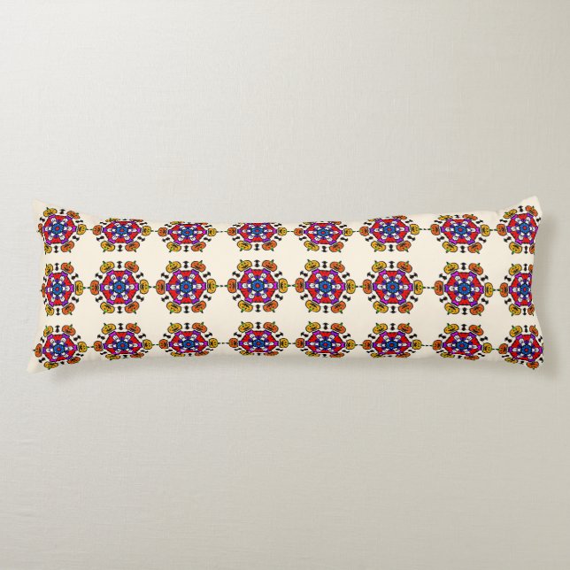 Coussins Longs Motif mandala floral sans couture (Devant)