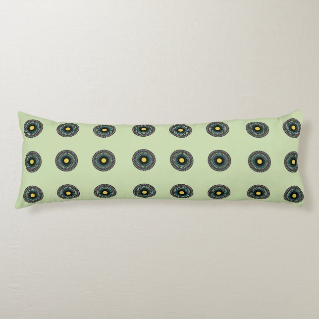 Coussins Longs Motif Mandala Floral Sans Couture (Devant)