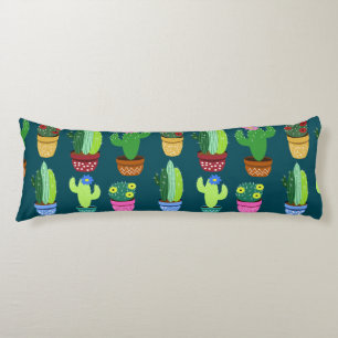 Coussins Longs Motif mignon de cactus de cactus