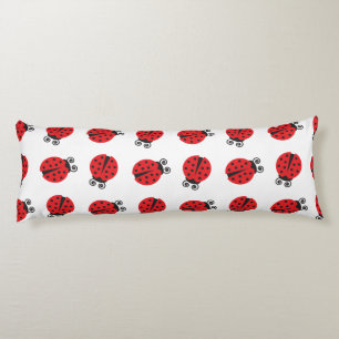 Coussins Longs Motif mignon de coccinelle