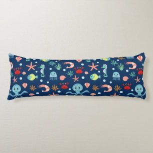Coussins Longs Motif mignon de vie marine de l'océan