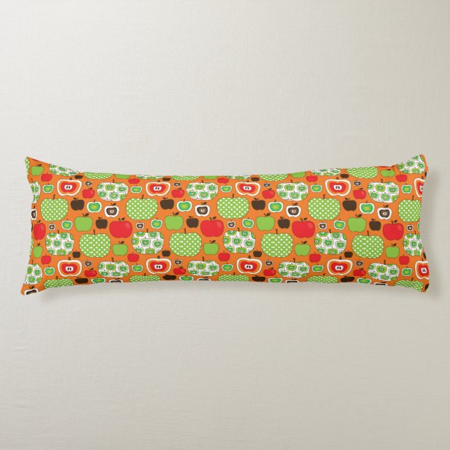 Coussins Longs Motif mignon d'illustration de pomme (Devant)
