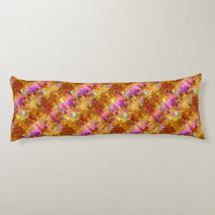 Coussins Longs Motif Mosaïque Iridé Or