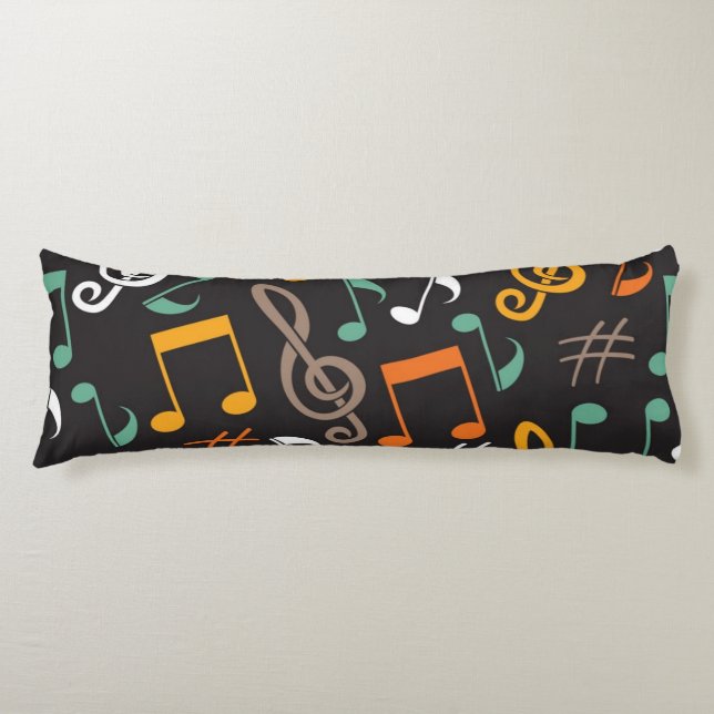 Coussins Longs Motif musical (Devant)