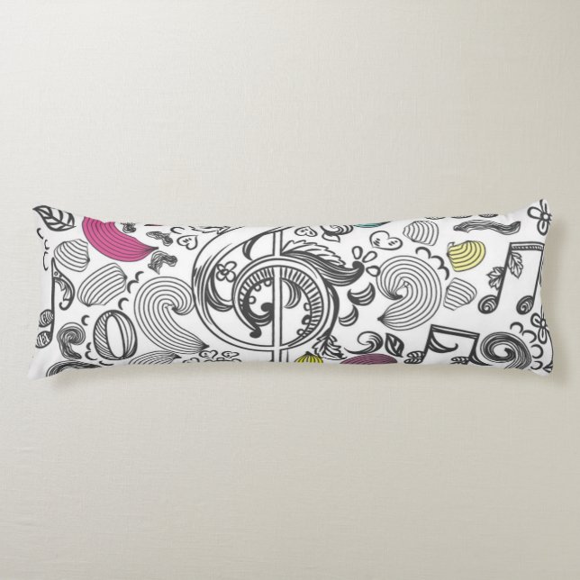 Coussins Longs Motif musical (Devant)