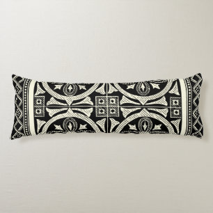 Coussins Longs Motif noir et blanc de mandala par le studio de