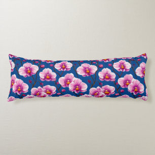 Coussins Longs motif Orchidées roses