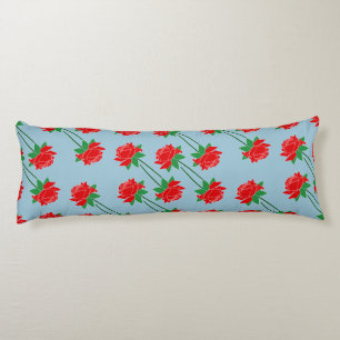 Coussins Longs Motif personnalisé Roses rouges