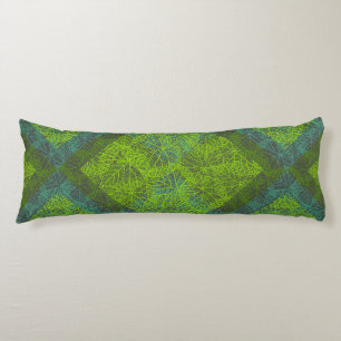 Coussins Longs motif plante.12c DGrey BG