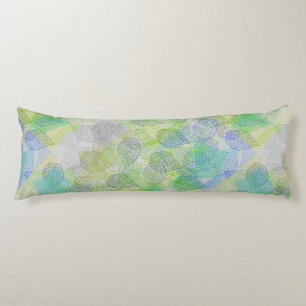 Coussins Longs motif plante A02.b Feuille LGrey BG