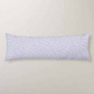 Coussins Longs Motif Points Ditsy - Blanc sur Violet Poussiéreux