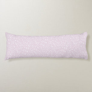 Coussins Longs Motif Points Fantaisie - Blanc sur Rose Poudré