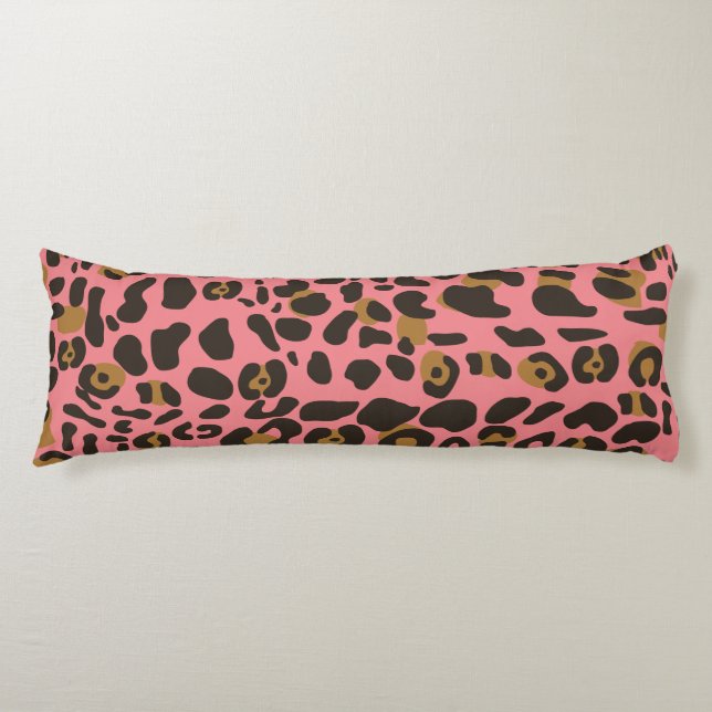 Coussins Longs Motif Poster de animal Leopard Jaguar (Devant)