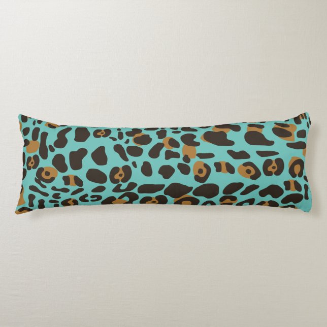 Coussins Longs Motif Poster de animal Leopard Jaguar (Devant)